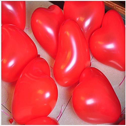 RPH Heart Shape Balloons Red Color Latex Quality For Valentines, Anniversary, Baby shower, Proposal day Parties Pack Of 35 material Rubber