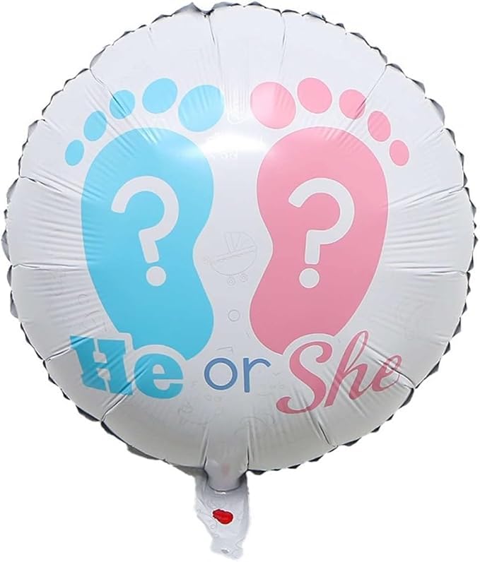 Baby Shower Decoration Set - 5 Pcs Colorful Foil Balloons for Party Decor,Multicolor