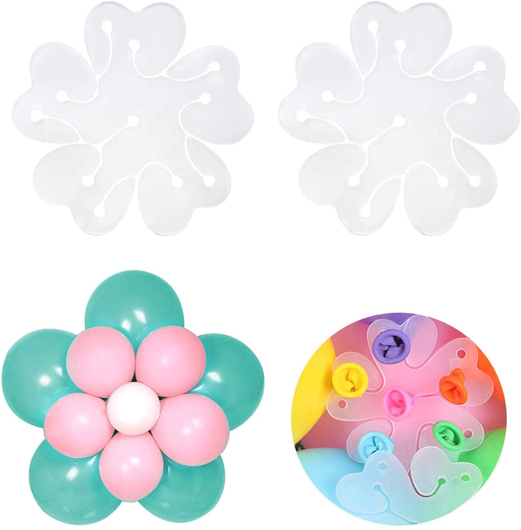Balloon Hand Pump Flower Clips Ribbon Curling Ribbon and Glue Dot Tape Combo of 12 Pcs(multicolour),material-Plastic