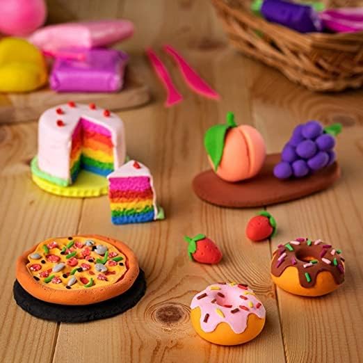 GROOVYDUDZ (Pack of 12) Air Dry Clay, Colorful Children Soft Clay, Creative Art Crafts, Gifts for Kids-Multi Color. Non-Toxic Modeling Magic Fluffy Foam Bouncing Clay Putty Kit for Kids with Tools