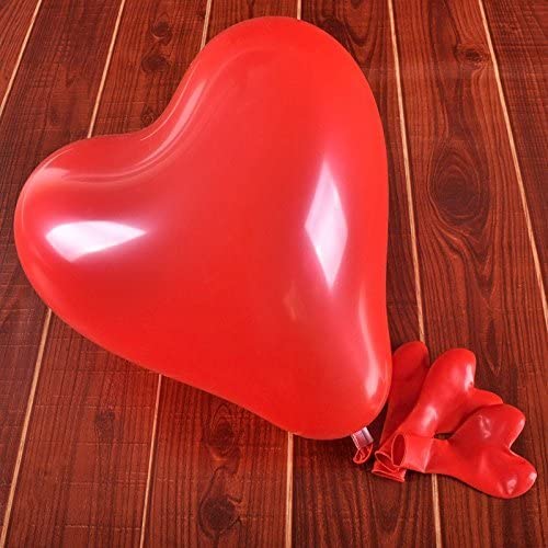 RPH Heart Shape Balloons Red Color Latex Quality For Valentines, Anniversary, Baby shower, Proposal day Parties Pack Of 35 material Rubber