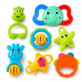GROOVYDUDZ Baby Products Toys 7 Pcs Rattle Set with Teathers for New Born Baby Gifts, Toy for Babies, Non-Toxic