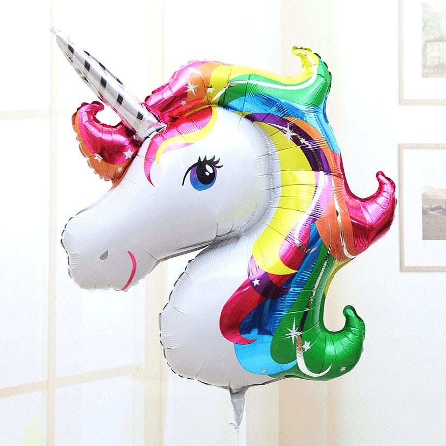 Unicorn Theme Birthday Decorations Combo Set- 67Pcs Kit with Happy Birthday Banner, Head Foil, Metallic Balloons - Happy Birthday Decoration Kit for Girls/Unicorn Birthday Decorations