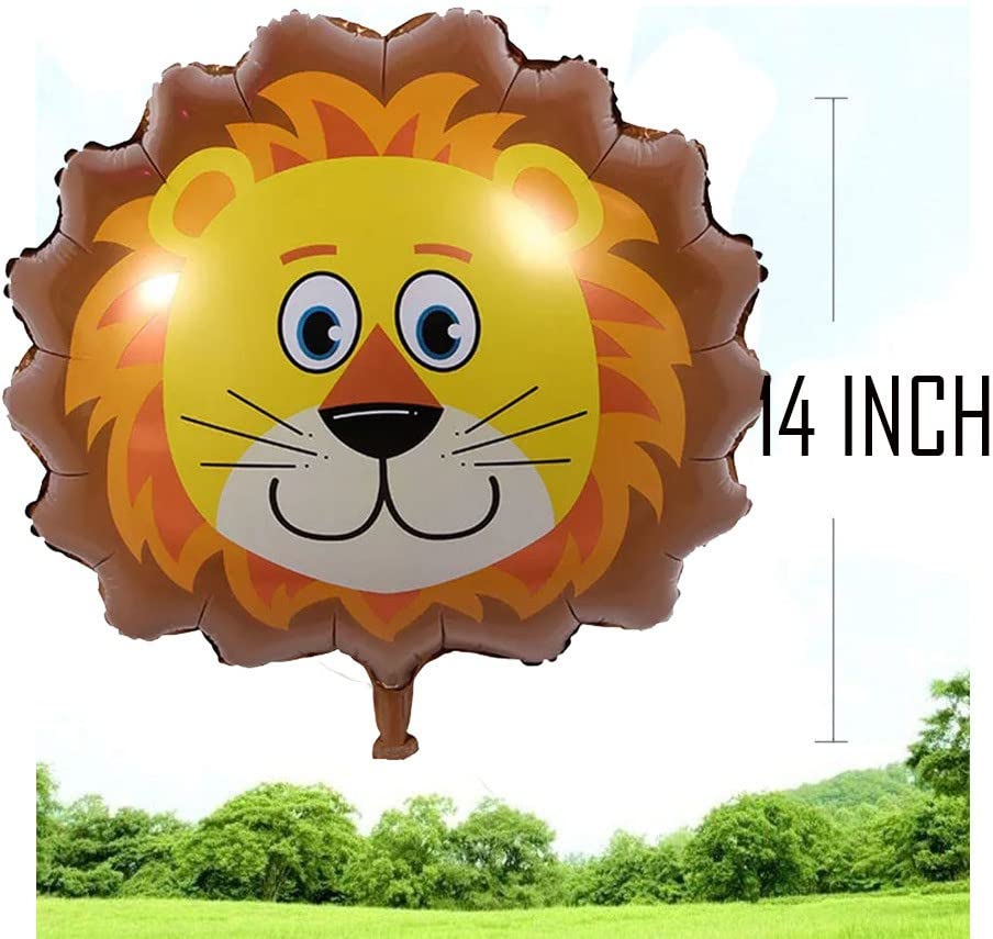 Jungle Theme 1st Birth day Decoration Combo – 54 Pcs Happy 1 Year Birth day Party Kit for Baby Boy & Girl with Safari Animals, Balloons, Banner & Party Accessories