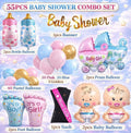 Baby Shower Decoration Items Set-55Pcs Baby Shower Party Decoration Items with Pastel Balloon,Pram Balloon theme Party Decoration Items