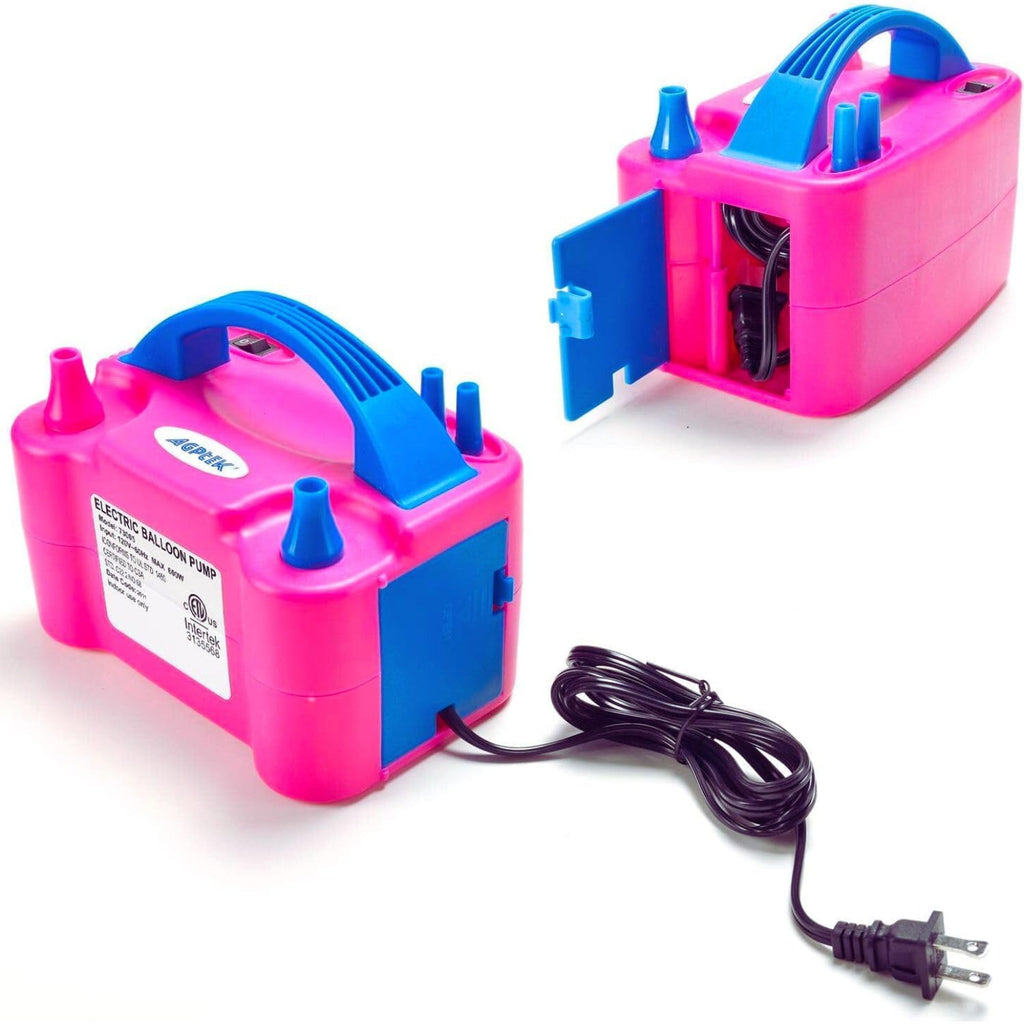 GROOVYDUDZ 220V 600W Dual Nozzle Electric Air Balloon Pump Machine - Pack of 1 Balloon Pump Machine | Balloon Blower Machine | Balloon Pumper | Balloon Inflator Pump Electric (Pink)
