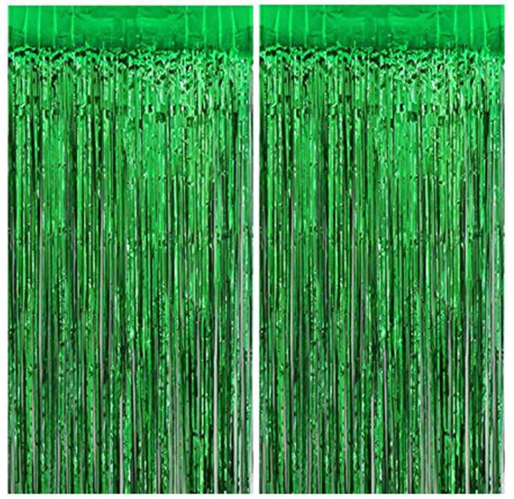 4th Jungle Theme Birth day Decoration Set – 50 PCS Wild Animal Party, Happy Birth day Banner, Green Fringe Backdrop & Latex Balloons – Safari Animal Theme Birth day Decoration for Kids