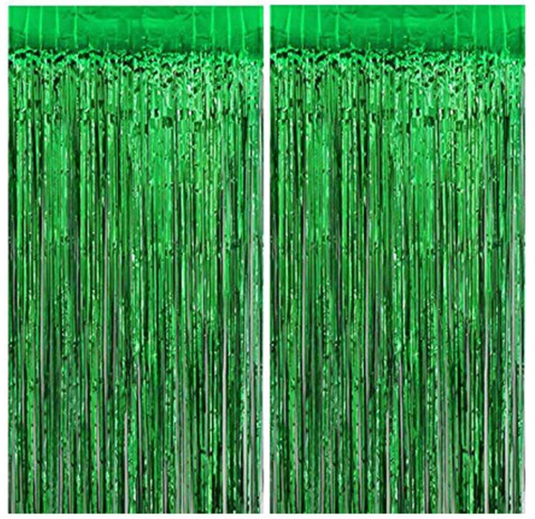 4th Jungle Theme Birth day Decoration Set – 50 PCS Wild Animal Party, Happy Birth day Banner, Green Fringe Backdrop & Latex Balloons – Safari Animal Theme Birth day Decoration for Kids