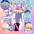 Baby Shower Decoration Items Set-64 Pcs Baby Shower Party Decoration Items with Pastel Balloon,Pram Balloon Baby Shower theme Party Decoration Items